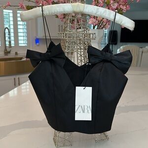 ZARA BLOGGERS BOW CROP TOP